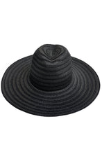 LULI HAT - Metallic Bell Brim Fedora • Black On Black