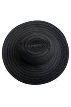 LULI HAT - Metallic Bell Brim Fedora • Black On Black