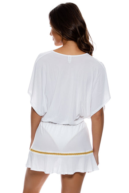 LULI CHIC - Playera Ruffle Dress • White