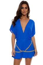 LULI CHIC - Playera Ruffle Dress • Electric Blue