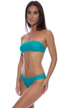 LULI CHIC - Luxe Stitch Free Form Bandeau Top & Seamless Wavy Ruched Back Bottom • Exuma