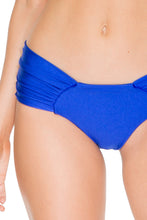 COSITA BUENA - Molded Push Up Bandeau Halter & Scrunch Panty Ruched Back • Electric Blue