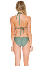 COSITA BUENA - Halter Triangle Top & Full Ruched Back Bottom • Army