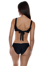 COSITA BUENA - Wavy Scoop Neck Drawstring Top & Full Ruched Back Bottom • Black