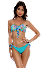 OCEAN BREEZE - Knot Bow Bandeau Top & Cayo Coco  Bottom • Aqua