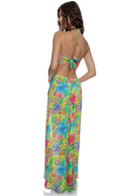 HIBISCUS DREAM - Bandeau Keyhole Long Dress • Multicolor