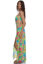 HIBISCUS DREAM - Bandeau Keyhole Long Dress • Multicolor