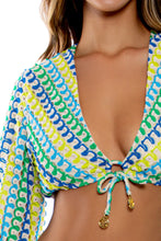 ISLAND BLUES - Bell Sleeve Crop Top & Seamless Full Tie Side Bottom • Multicolor