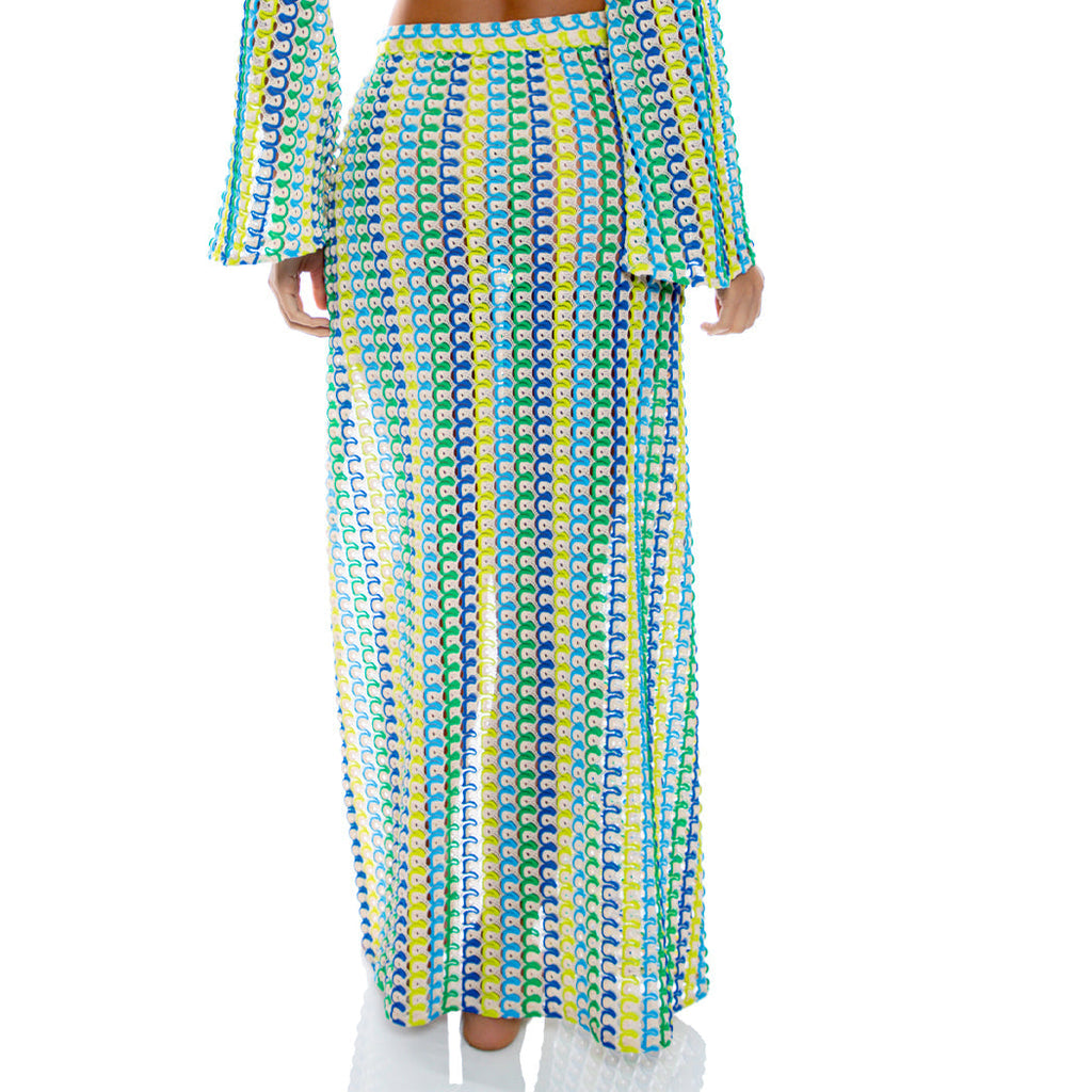 ISLAND BLUES - Long Wrap Skirt