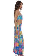 DECO GARDENS - One Shoulder Ring Cut Out Maxi Dress • Multicolor