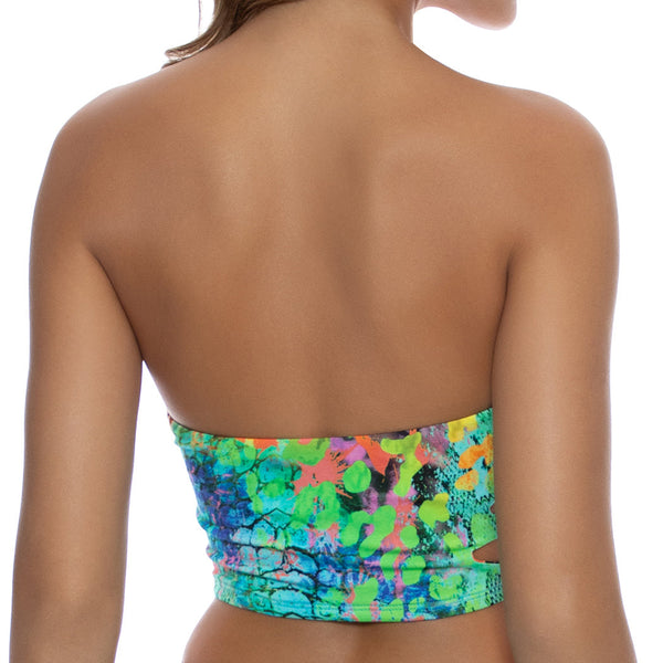 MIAMI MYSTIQUE - Double Knotted Side Cut Out Crop Top