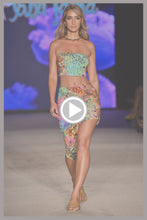 MIAMI MYSTIQUE - Double Knotted Side Cut Out Crop Top & Asymmetrical Waist Cut Out Skirt • Multicolor Runway