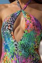 MIAMI MYSTIQUE - Keyhole Halter One Piece • Multicolor