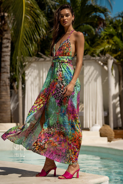 MIAMI MYSTIQUE - Convertible Maxi Dress • Multicolor