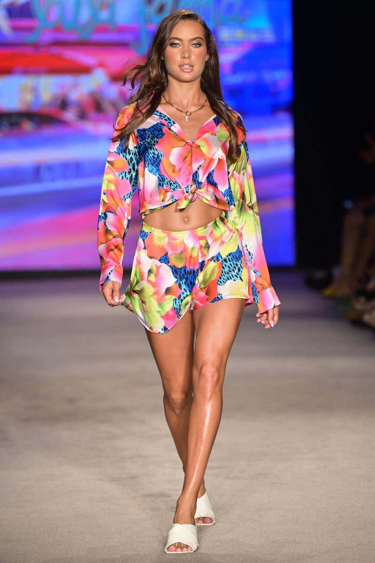 TROPICAL ILLUSIONS - Blouse  & Short • Multi Blue Runway