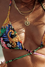 LOVE BY THE SUN - Crystallized Looped Triangle Top & Ring Brazilian Bottom • Multicolor