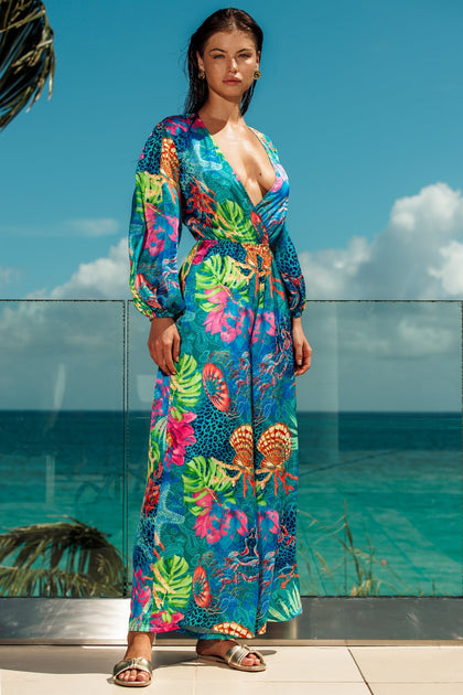 TROPICAL SIREN - Long Sleeve Jumpsuit With Pockets  • Multicolor