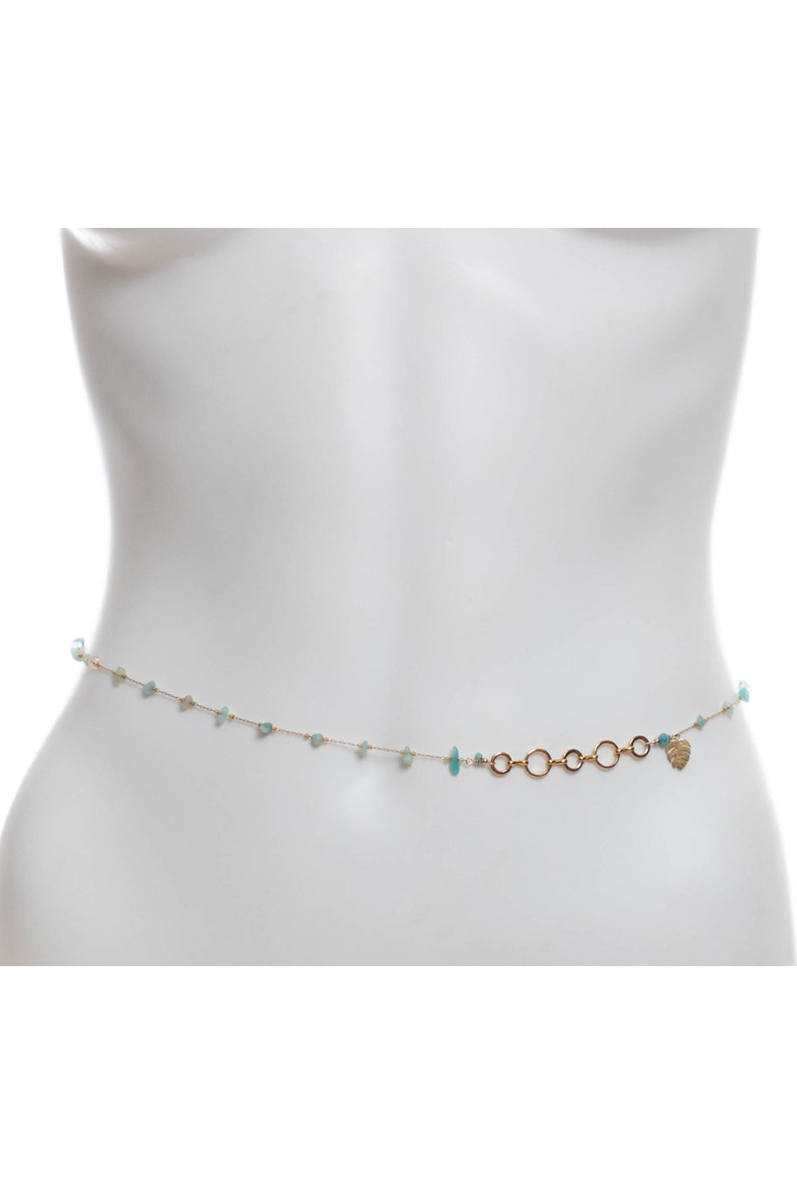 JEWELRY - Aqua And Palm Belly Chain • Gold