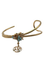 JEWELRY - Aqua And Gold Bracelet • Gold