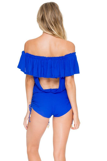 COSITA BUENA - Drifter Romper • Electric Blue