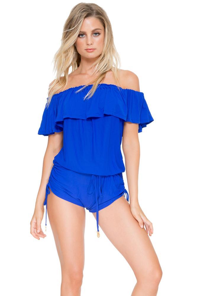 COSITA BUENA - Drifter Romper • Electric Blue