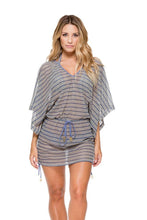 DESERT BABE - Cabana V Neck Dress • Blue Moon