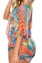 ENCANTADORA - Cabana V Neck Dress • Multicolor