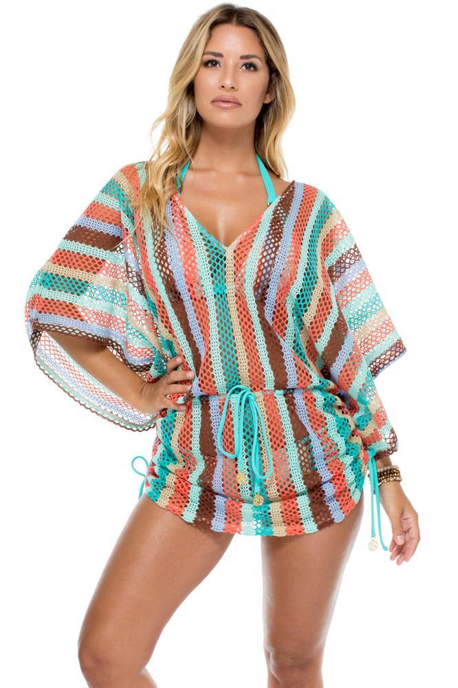 LA GLORIA CUBANA - Cabana V Neck Dress • Multicolor