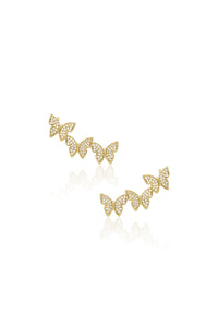 JEWELRY - Pave Butterfly Ear Crawler • Gold