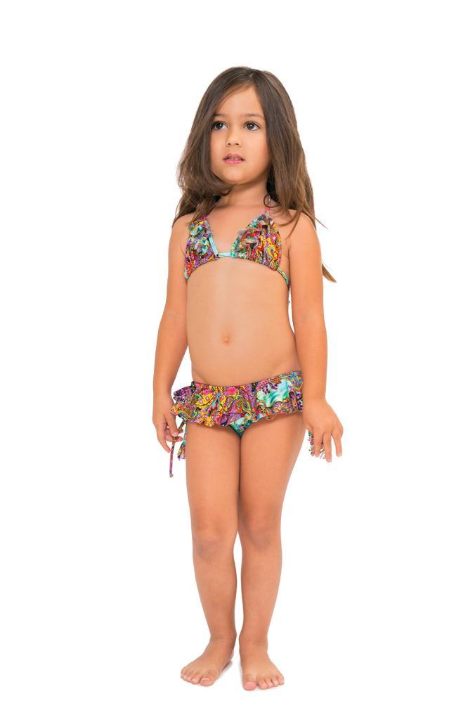 TORNASOL - Ruffled Triangle Top Bikini • Multicolor