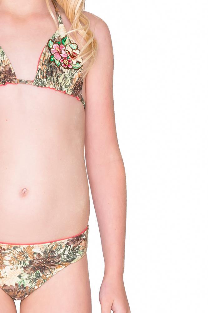 WORLD ON FIRE - Patch Triangle Bikini • Multicolor – Luli Fama EU
